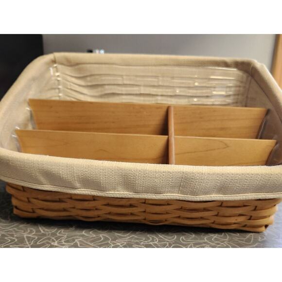 Longaberger Other - Longaberger '03 Lg Desktop Basket Protector Wooden Divider Liner